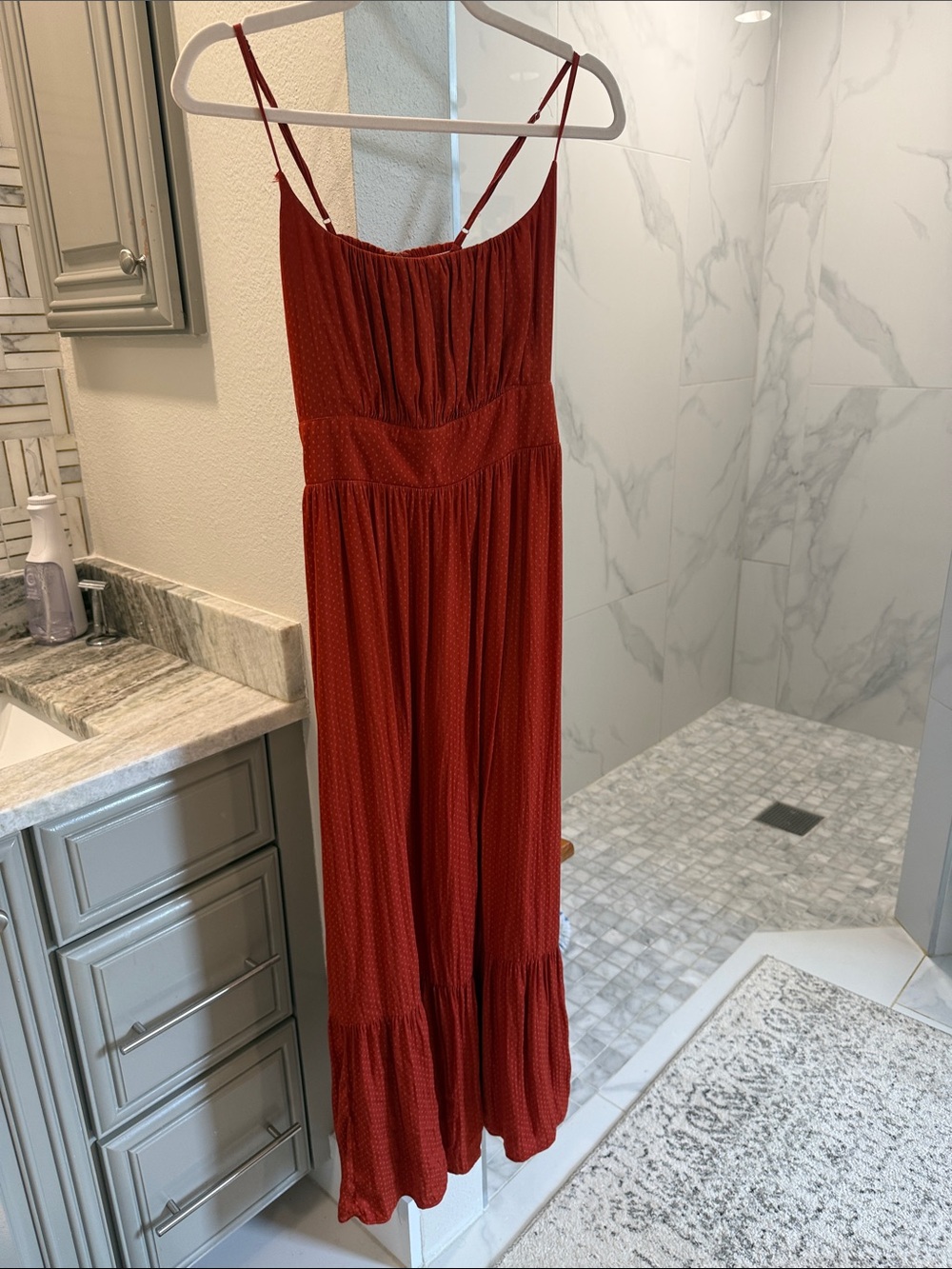 Red Spaghetti-Strap Maxi Dress - Women's Flowy Summer Dress